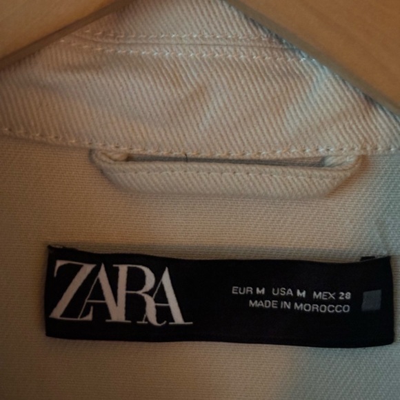 Zara | lightweight | denim | ivory | shacket | M - Picture 10 of 10